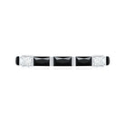 Certified Baguette Lab Grown Black and White Diamond Half Eternity Ring for Women AAAA ( Synthetic ) - Rosec Jewels
