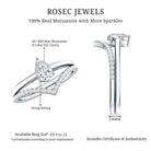 Rosec Jewels-Pear Cut Solitaire Moissanite Engagement Ring with Enhancer