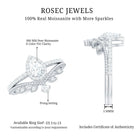 Rosec Jewels-Vintage Style Moissanite Teardrop Wedding Ring Set