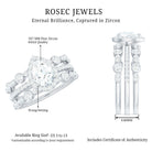 Pear Shaped Cubic Zirconia Trio Wedding Ring Set for Women AAAA - Rosec Jewels