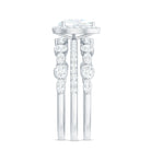 Pear Shaped Cubic Zirconia Trio Wedding Ring Set for Women AAAA - Rosec Jewels