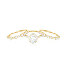 Pear Shaped Cubic Zirconia Trio Wedding Ring Set for Women AAAA - Rosec Jewels