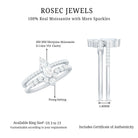 Rosec Jewels-Marquise Cut Moissanite Engagement Ring with V-Shaped Wedding Band