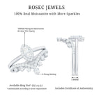 Marquise Cut Moissanite Halo Wedding Ring Set For Women D-VS1 - Rosec Jewels