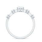 Rosec Jewels-1.75 CT Oval Zircon Solitaire Engagement Ring in Gold