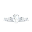Rosec Jewels-1.75 CT Oval Zircon Solitaire Engagement Ring in Gold