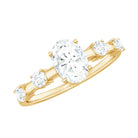 Rosec Jewels-1.75 CT Oval Zircon Solitaire Engagement Ring in Gold