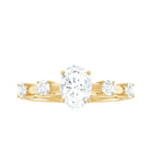 Rosec Jewels-1.75 CT Oval Zircon Solitaire Engagement Ring in Gold