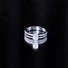 Oval Shaped Moissanite Engagement Ring with Wedding Band Set D-VS1 - Rosec Jewels