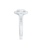 2.25 CT Oval Cut Zircon Engagement Ring with Split Shank AAAA - Rosec Jewels
