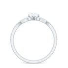 2.25 CT Oval Cut Zircon Engagement Ring with Split Shank AAAA - Rosec Jewels