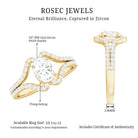 2.25 CT Oval Cut Zircon Engagement Ring with Split Shank AAAA - Rosec Jewels