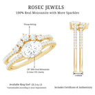 Oval Cut Moissanite Engagement Ring with Wedding Band Set D-VS1 - Rosec Jewels