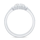 2.25 CT Oval Zircon Trio Wedding Ring Set in Gold AAAA - Rosec Jewels