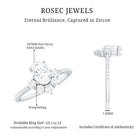 2 CT Oval Cubic Zirconia Engagement Ring with Half Halo AAAA - Rosec Jewels