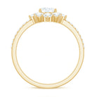 2 CT Oval Cubic Zirconia Engagement Ring with Half Halo AAAA - Rosec Jewels