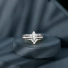 Rosec Jewels-Marquise Cut Moissanite Solitaire Trio Ring Set