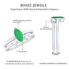 Natural Marquise Emerald Diamond Promise Ring Set of 2 AAA - Rosec Jewels
