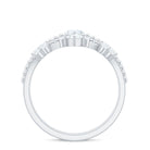 Marquise Cut Moissanite Wedding Ring Set with Beaded Detail D-VS1 - Rosec Jewels