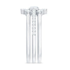 Certified Moissanite Trio Bridal Ring Set for Women D-VS1 - Rosec Jewels