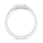 Certified Moissanite Trio Bridal Ring Set for Women D-VS1 - Rosec Jewels