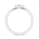 Rosec Jewels-Princess Cut Certified Moissanite Flower Wedding Ring Set