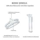 Rosec Jewels-Princess Cut Moissanite Engagement Ring with Wedding Band Set