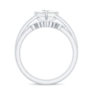 Princess Cut Moissanite Solitaire Wedding Ring Set for Her D-VS1 - Rosec Jewels