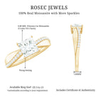 Solitaire Moissanite Princess Cut Engagement Ring D-VS1 - Rosec Jewels
