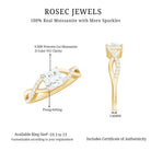 Rosec Jewels-Princess Cut Moissanite Crossover Engagement Ring for Women
