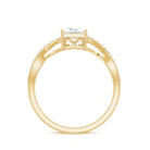 Rosec Jewels-Princess Cut Moissanite Crossover Engagement Ring for Women