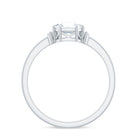 1.50 CT Asscher Cut Solitaire Zircon Engagement Ring AAAA - Rosec Jewels