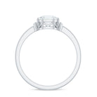 Asscher Cut Moissanite Engagement Ring with Certificate D-VS1 - Rosec Jewels
