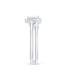 Zircon Solitaire Double Band Ring AAAA - Rosec Jewels