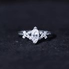 Certified Moissanite Marquise Engagement Ring for Women D-VS1 - Rosec Jewels