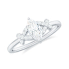 Certified Moissanite Marquise Engagement Ring for Women D-VS1 - Rosec Jewels