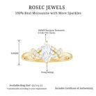 Certified Moissanite Marquise Engagement Ring for Women D-VS1 - Rosec Jewels