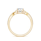 Princess Cut Moissanite Bypass Engagement Ring for Women D-VS1 - Rosec Jewels