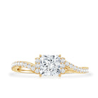 Princess Cut Moissanite Bypass Engagement Ring for Women D-VS1 - Rosec Jewels