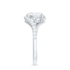 1 Carat Moissanite Oval Engagement Ring with Bypass Shank D-VS1 - Rosec Jewels