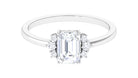 2 CT Octagon Cut Solitaire Cubic Zirconia Engagement Ring AAAA - Rosec Jewels