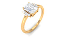 2 CT Octagon Cut Solitaire Cubic Zirconia Engagement Ring AAAA - Rosec Jewels