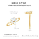 Certified Moissanite Heart Promise Ring with Accent D-VS1 - Rosec Jewels