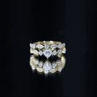 Heart Shape Moissanite Vintage Wedding Ring Set D-VS1 - Rosec Jewels