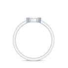 1/2 CT Round Cubic Zirconia Triangular Engagement Ring AAAA - Rosec Jewels