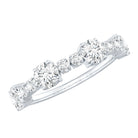 Rosec Jewels-Round Moissanite Half Eternity Wedding Band