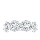 Round Moissanite Infinity Wedding Band Ring D-VS1 - Rosec Jewels