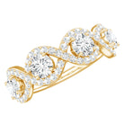 Round Moissanite Infinity Wedding Band Ring D-VS1 - Rosec Jewels