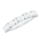 Certified Baguette and Oval Cut Moissanite Half Eternity Band D-VS1 - Rosec Jewels