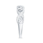 Vintage Inspired Moissanite Infinity Wedding Band Ring D-VS1 - Rosec Jewels
